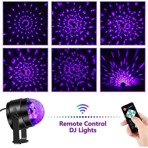 UV Black Light for Glow Party, 6W LED Disco Ball Strobe Lights for Dark Party - Picture 3 of 6